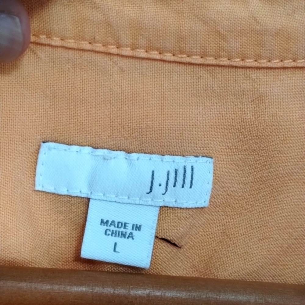 J Jill  Orange Tunic Blouse - Picture 3 of 7